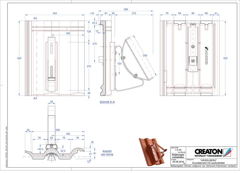 Produkt CAD-Datei HEIDELBERG Grundelement Laufrost