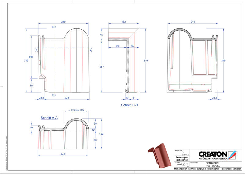 Produkt CAD-Datei ETRUSKO Pultziegel PULT