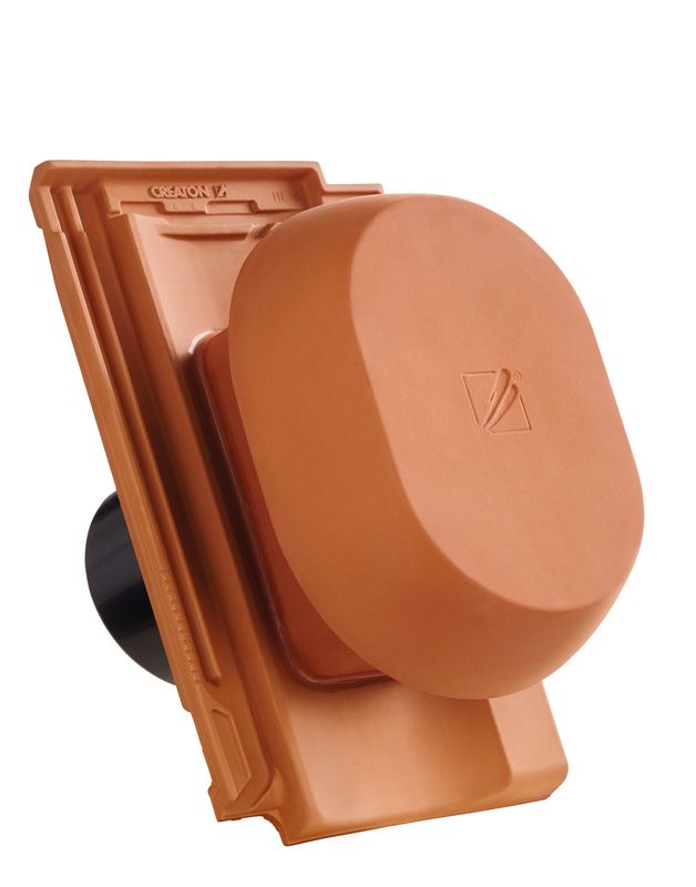 CAN SIGNUM keramischer Wrasenlüfter DN 160 mm inkl. Unterdachanschlussadapter
