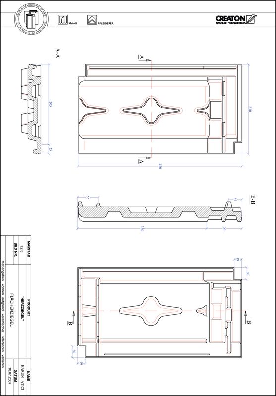 Produkt CAD-Datei HERZZIEGEL Fläche FLA
