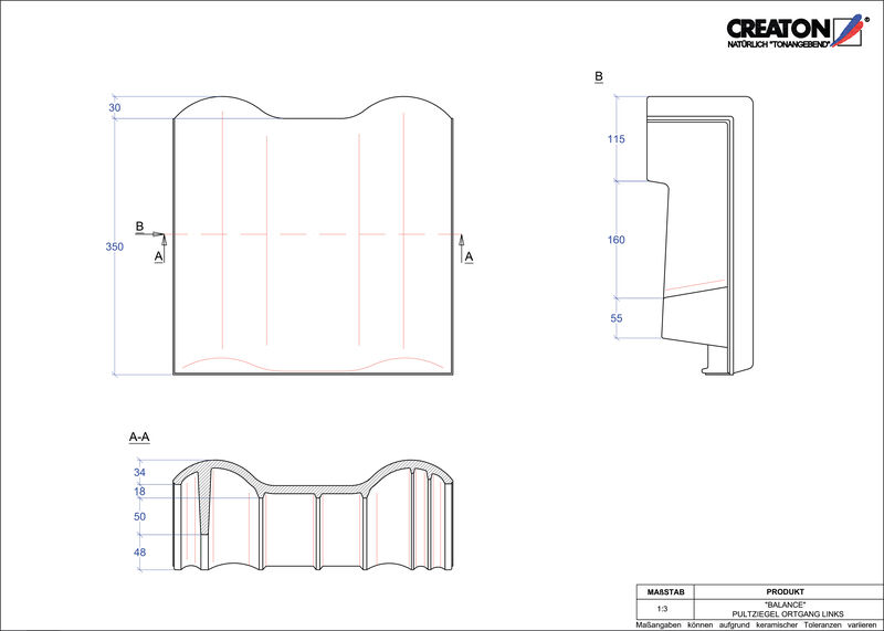 Produkt CAD-Datei BALANCE Pultziegel Ortgang links PULTOGL