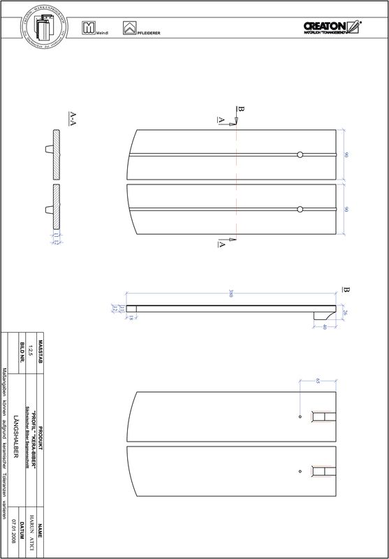 Produkt CAD-Datei PROFIL Segmentschnitt KERA-SAECHS-18-CM-LH