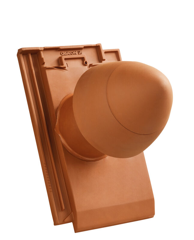 MIK SIGNUM keramisches Dunstrohr DN 125 mm mit abnehmbarem Deckel inkl. Unterdachanschlussadapter mit flexiblem Schlauch