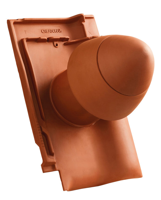 FUT SIGNUM keramisches Dunstrohr DN 125 mm mit abschraubbarer Haube inkl. Unterdachanschlussadapter