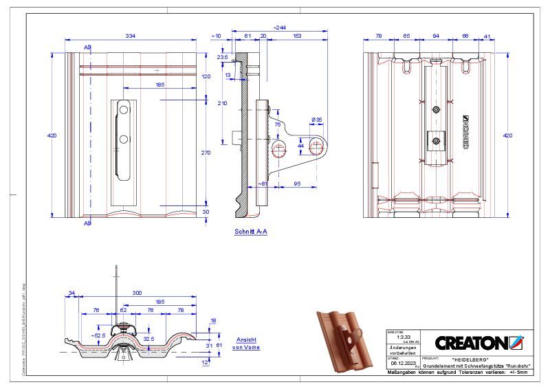 Produkt CAD-Datei HEIDELBERG Grundelement Rundrohr