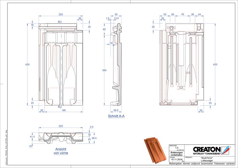 Produkt CAD-Datei RUSTICO Lüfterziegel LUEFTZ