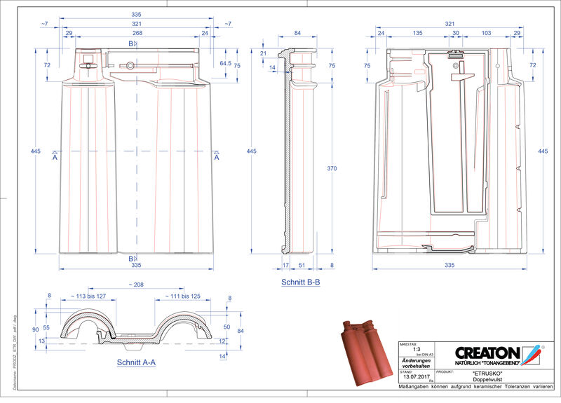 Produkt CAD-Datei ETRUSKO Doppelwulstziegel DWZ