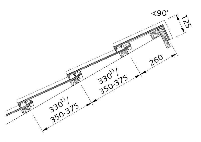 Zeichnung OPTIMA Pultdach-Ausführung PDA