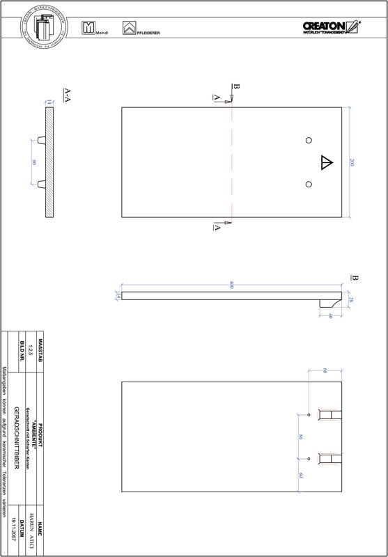 Produkt CAD-Datei AMBIENTE Geradschnitt GER-SCHARFE-KANTE