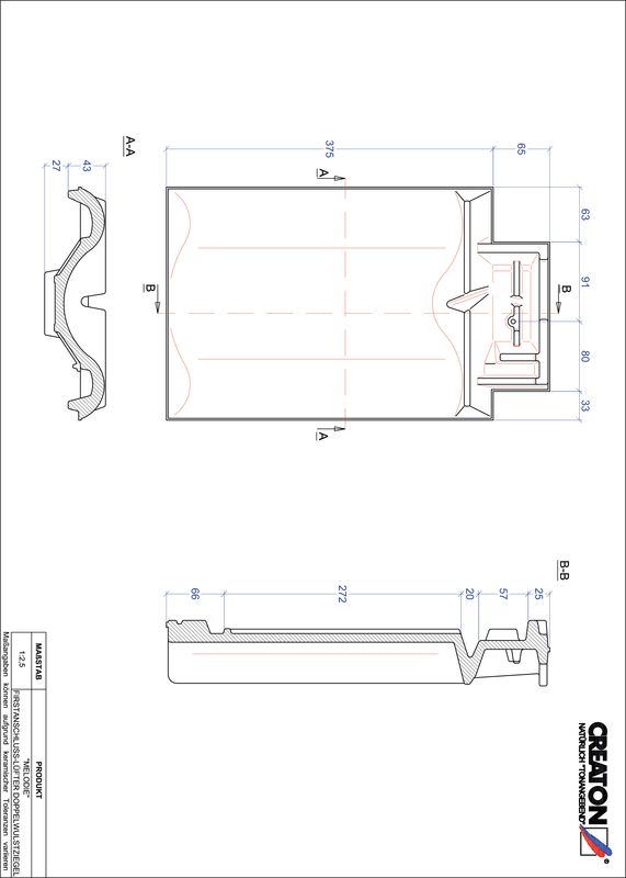 Produkt CAD-Datei MELODIE Firstanschlusslüfter Doppelwulstziegel FALDWZ