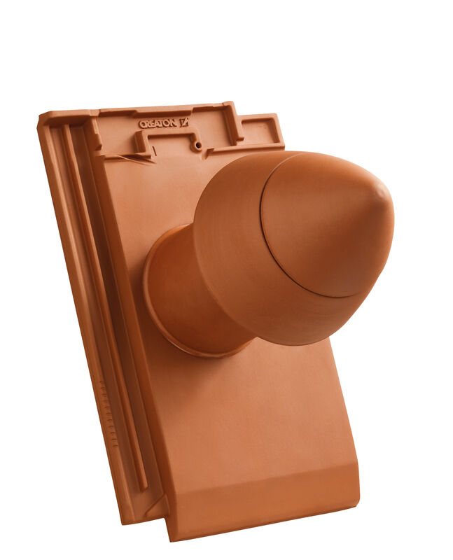 MIK SIGNUM keramisches Dunstrohr DN 100 mm mit abschraubbarer Haube inkl. Unterdachanschlussadapter mit flexiblem Schlauch