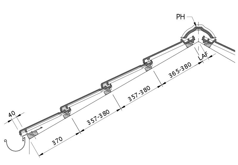 Zeichnung RATIO Dachquerschnitt DQF