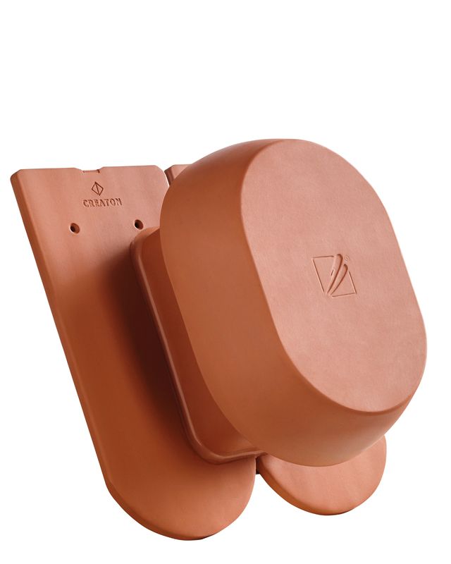 KLASSIK Rundschnitt SIGNUM keramischer Wrasenlüfter DN 160 mm inkl. Unterdachanschlussadapter
