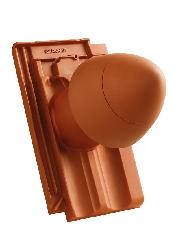 RAT HÖN SIGNUM keramisches Dunstrohr DN 125 mm mit abschraubbarer Haube inkl. Unterdachanschlussadapter