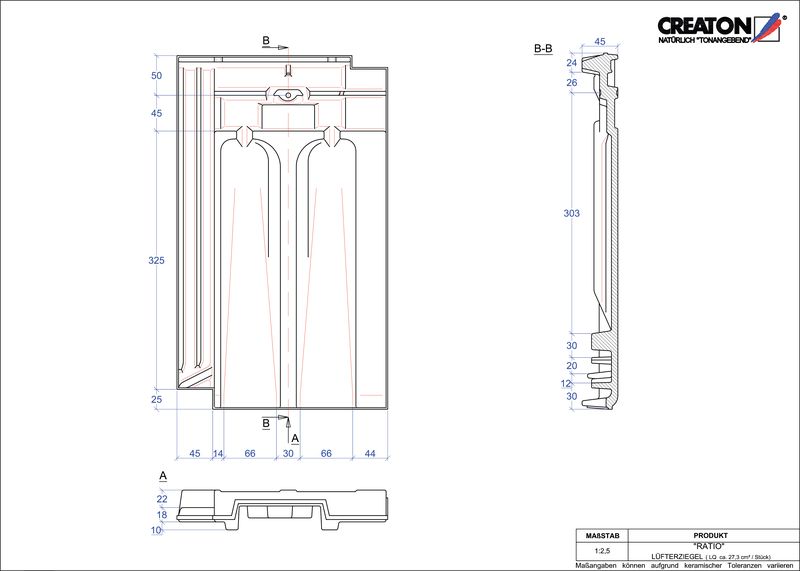 Produkt CAD-Datei RATIO Lüfterziegel LUEFTZ