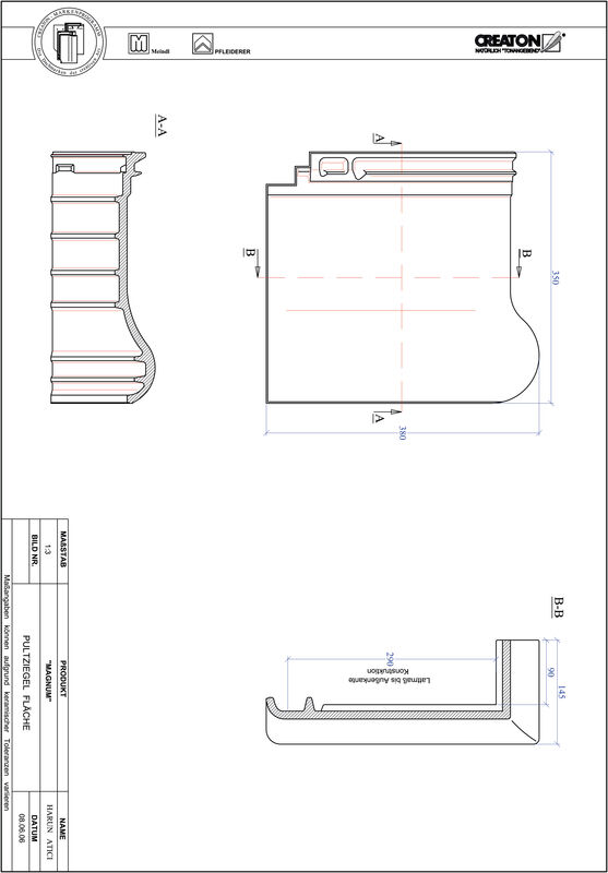 Produkt CAD-Datei MAGNUM Pultziegel Fläche PULTFLA