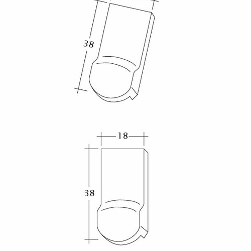 Produkt technische Zeichnung PROFIL Rillen-Luefterziegel