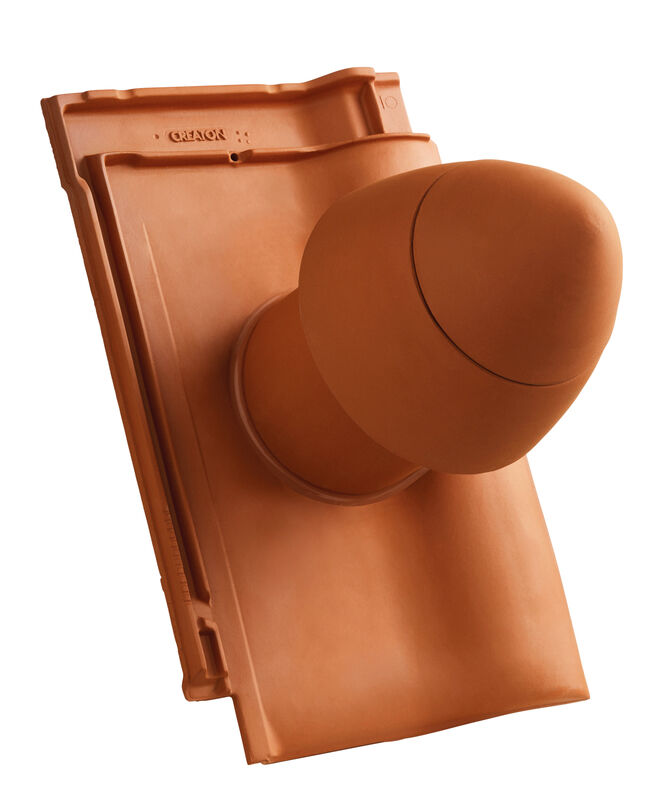 BAL SIGNUM keramisches Dunstrohr DN 125 mm abnehmbarem Deckel Haube inkl. Unterdachanschlussadapter mit flexiblem Schlauch