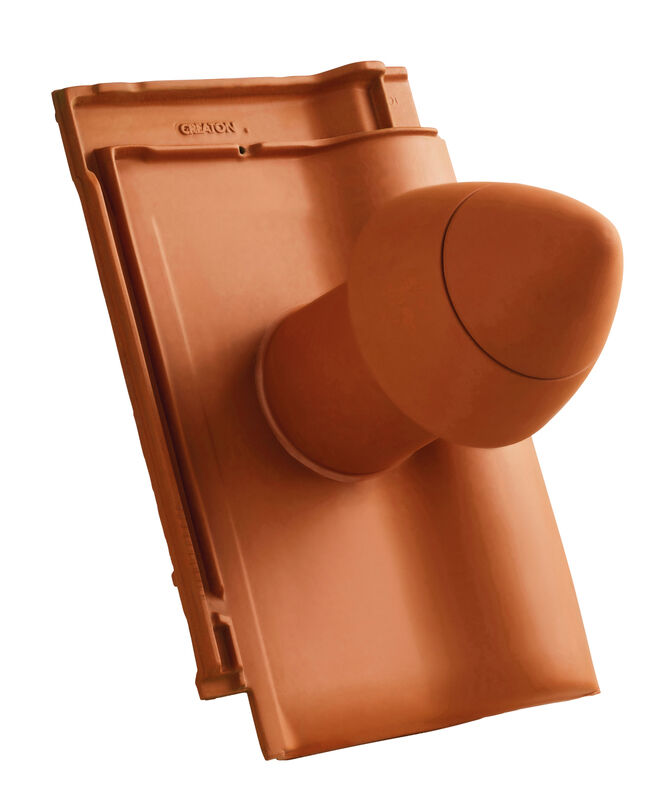 BAL SIGNUM keramisches Dunstrohr DN 100 mm mit abschraubbarer Haube inkl. Unterdachanschlussadapter mit flexiblem Schlauch