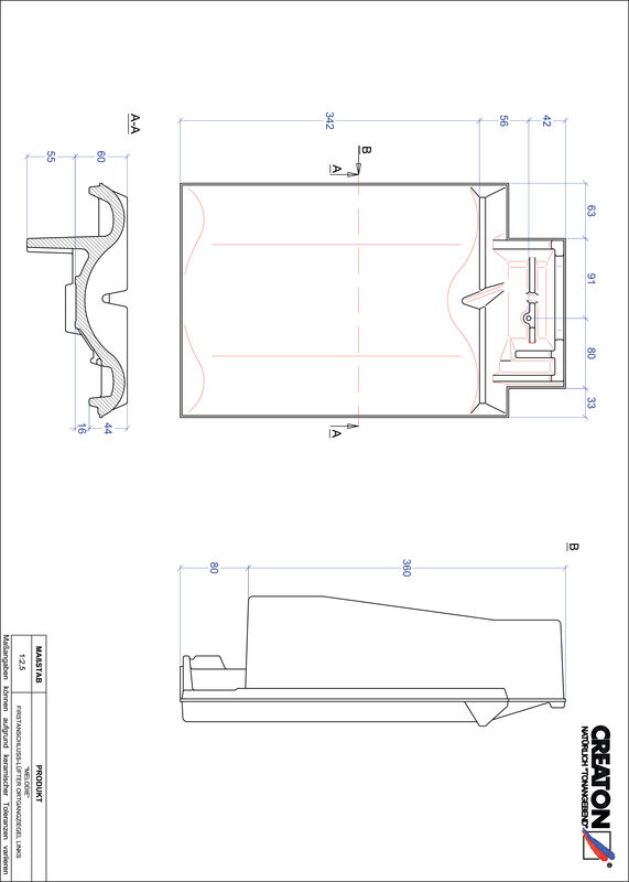 Produkt CAD-Datei MELODIE Firstanschlusslüfter Ortgang links FALOGL