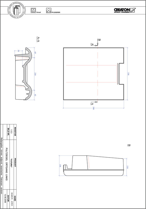 Produkt CAD-Datei FUTURA Pultziegel Ortgang links PULTOGL