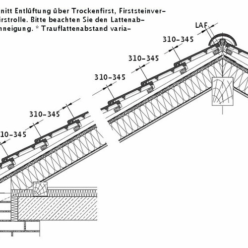 Zeichnung HEIDELBERG Dachquerschnitt LUEFT-PROFILIERTE-BDS