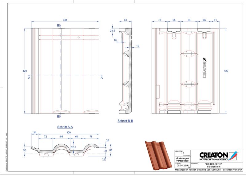 Produkt CAD-Datei HEIDELBERG Fläche Faechenstein