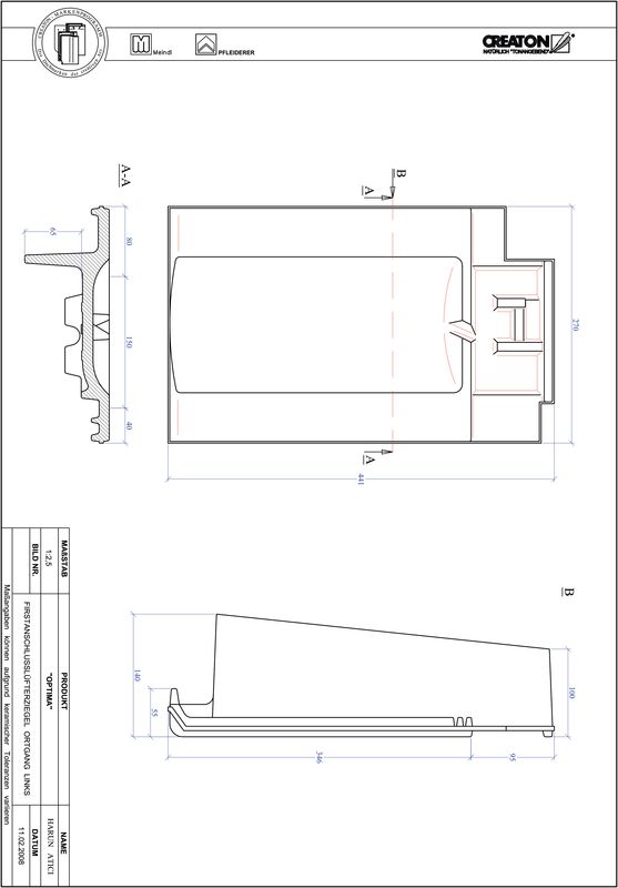 Produkt CAD-Datei TERRA OPTIMA Firstanschlusslüfter Ortgang links FALOGL