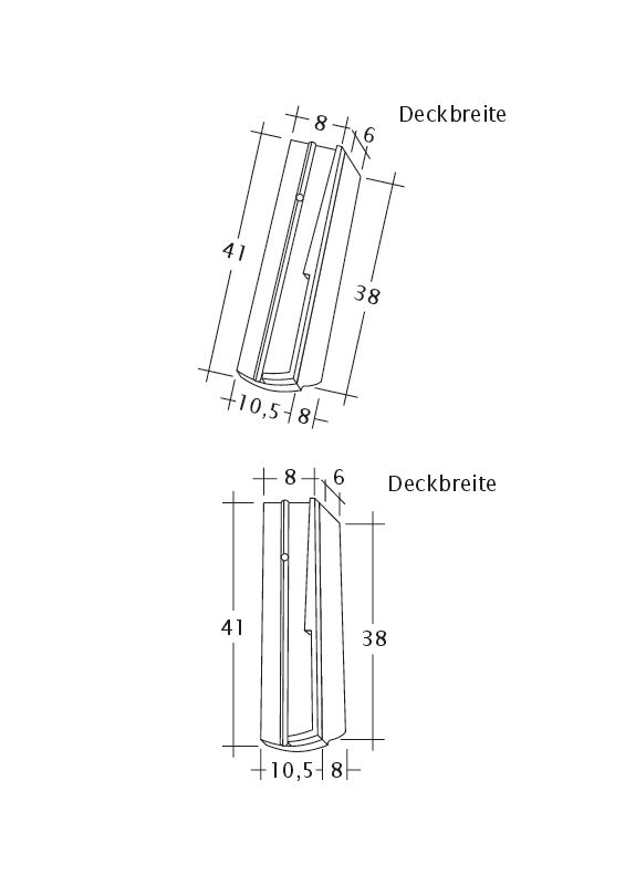 Zeichnung PROFIL Kera-Saechs-15cm-SchiebeOG