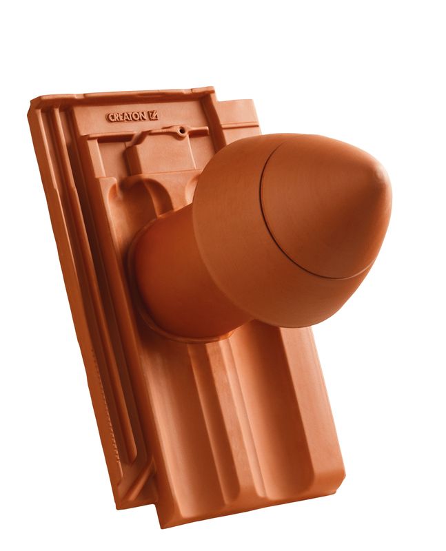 RAT HÖN SIGNUM keramisches Dunstrohr DN 110 mm mit abschraubbarer Haube inkl. Unterdachanschlussadapter