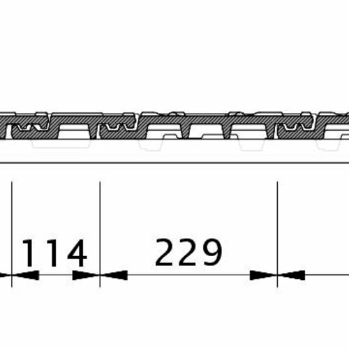 Zeichnung MIKADO Ortgang links mit Ortgangblech und Doppelwulst ODL