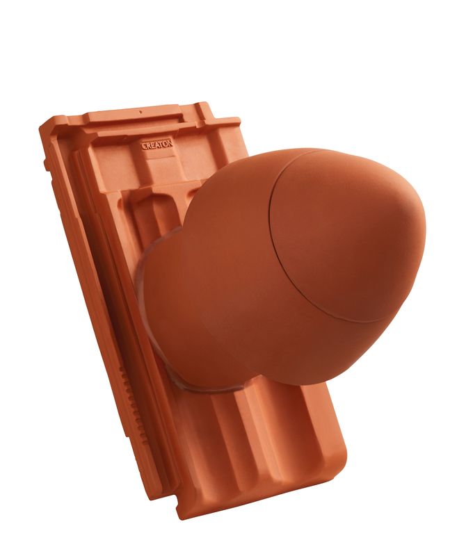 RUS SIGNUM keramisches Dunstrohr DN 125 mm mit abschraubbarer Haube inkl. Unterdachanschlussadapter