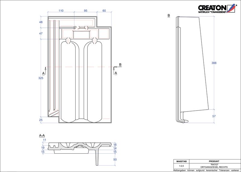 Produkt CAD-Datei RATIO Ortgang rechts OGR